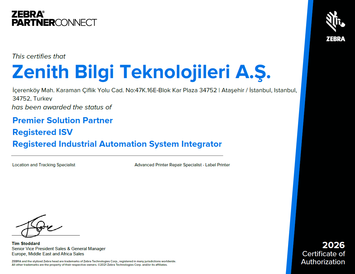 Zebra Partner 2026